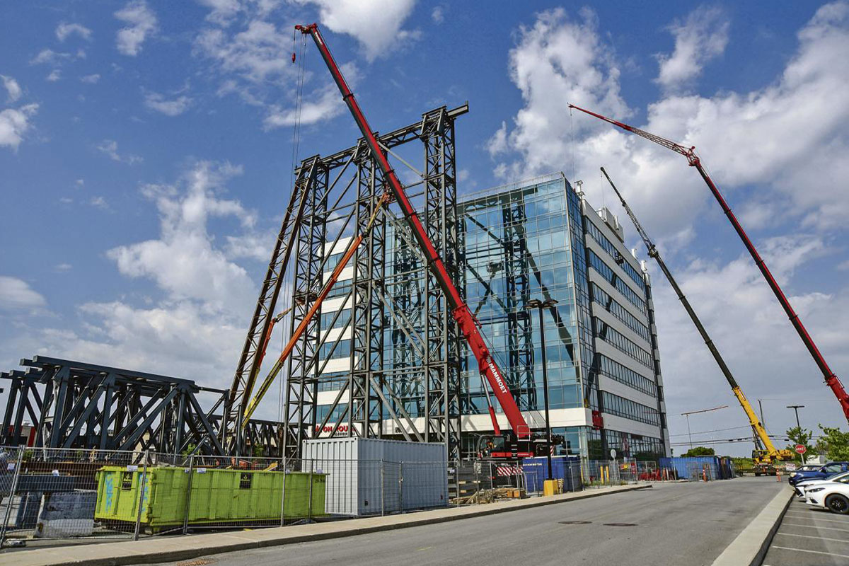 Construction site for a building.